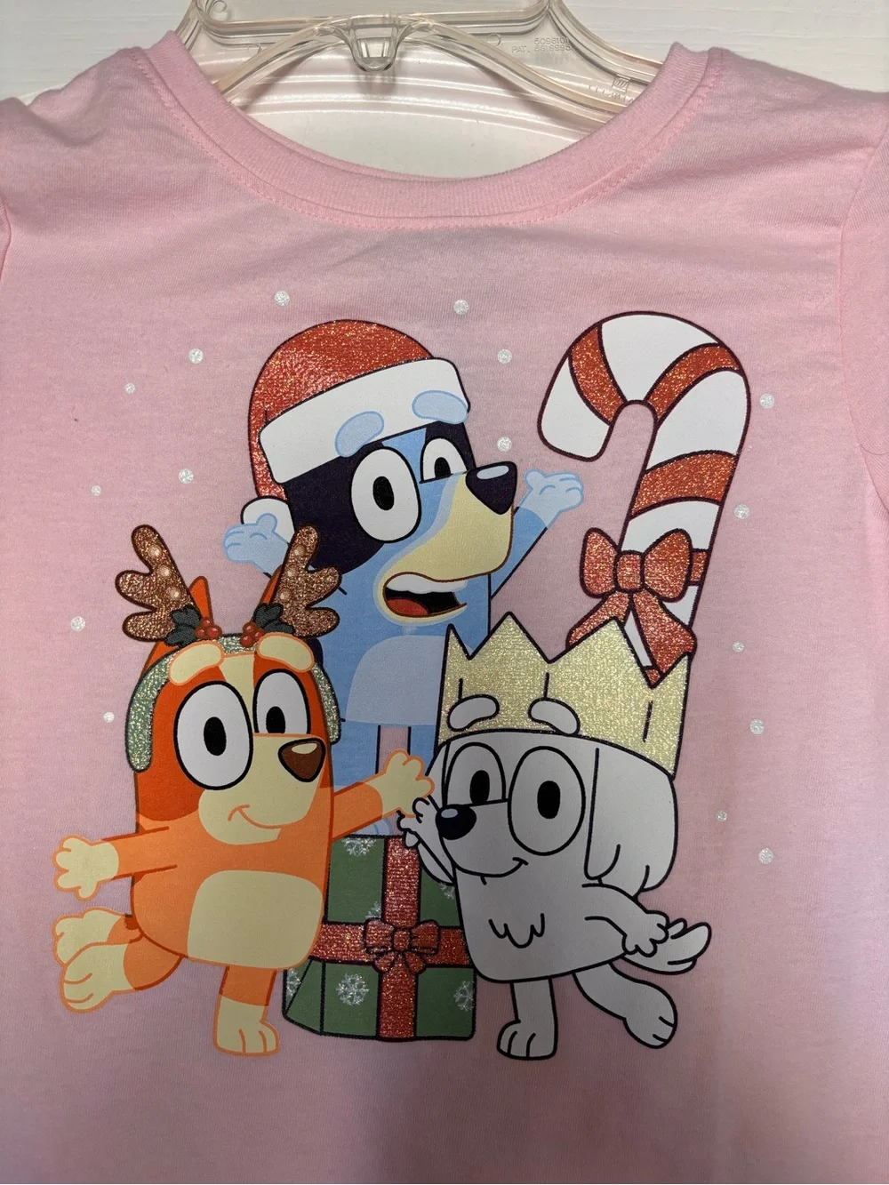 NWT Bluey Christmas T-Shirt Girls size 8 Kids